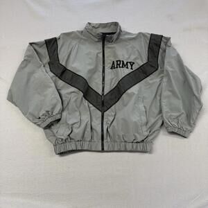 US Army PT Jacket – Small Regular – Skilcraft JWOD – Reflective Gray/Black
